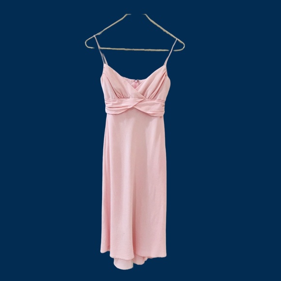 Oleg Cassini Dresses & Skirts - OLEG CASSINI {0} Dress Blush Pink Spaghetti Strap Silk